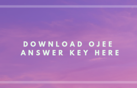 ojee answer key 2020