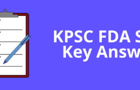 kpsc fda answer key 2021