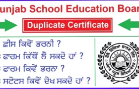 PSEB Duplicate Certificate