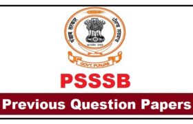PSSSB Previous Year Question Papers