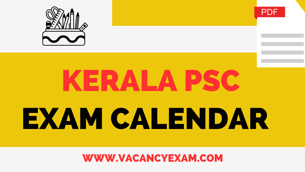 Kerala PSC Exam Calendar 2023 Of May Month [PDF]