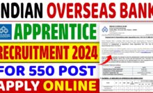iob bank recruitment apprentice