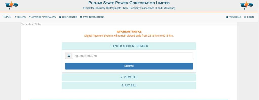 pspcl bill download and payment